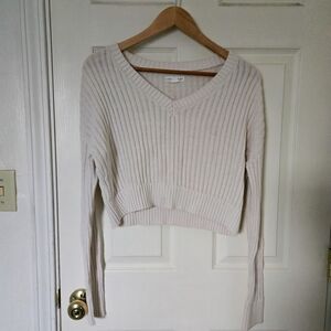 Aeropostale Cozy Ribbed Knit Cropped Sweater Small